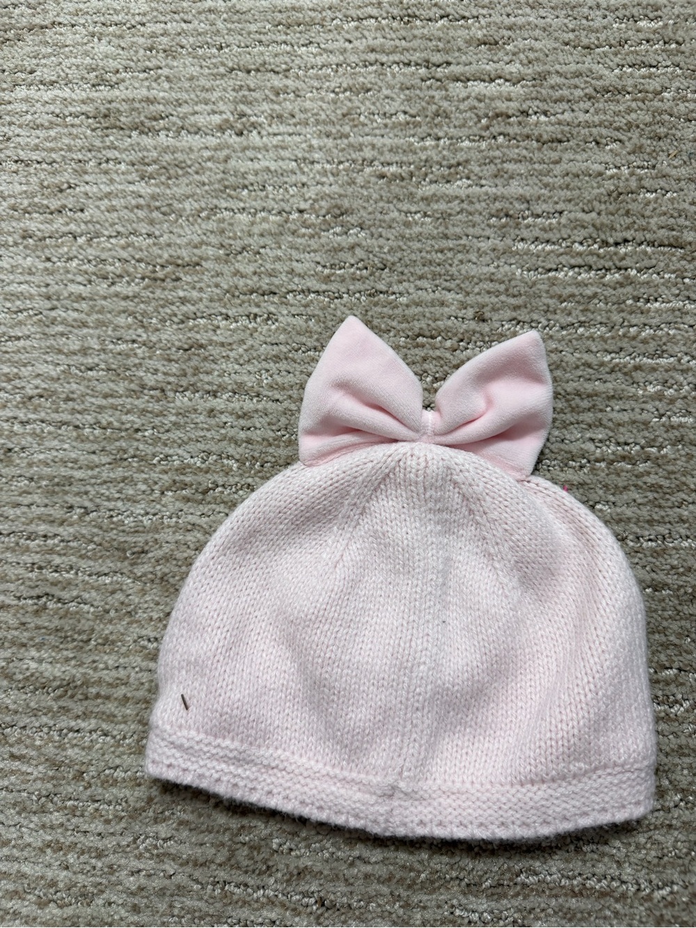 next Light Pink Knit Hat with Bow - Picture 2 of 3
